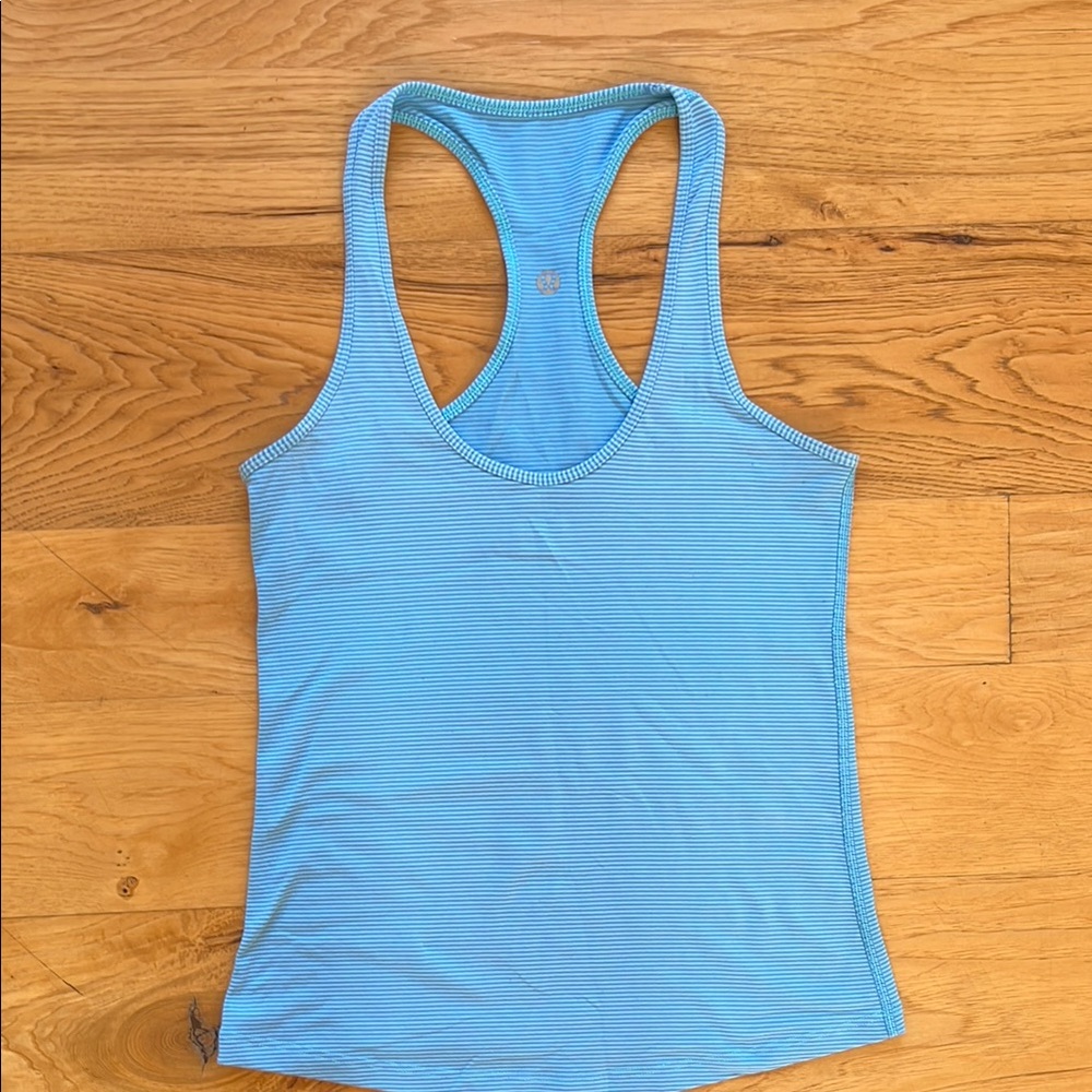 Blue Lululemon cool racerback Fitted Tank Top